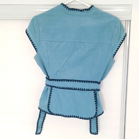 Susana Monaco blue tie vest. Size S. - Picture 2 of 4